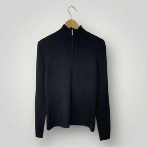 NILS Womens  1/4 Zip‎ Sweater Black Sz M